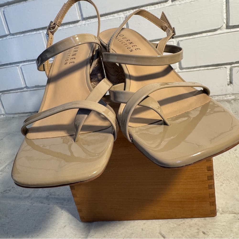 Journee Collection Olivina Jute Block Heel Slingback Sandal Women’s Size 8 - Picture 7 of 9